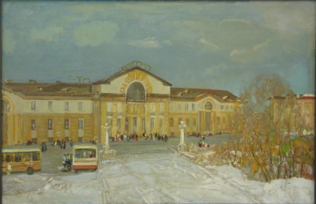 Железнодорожный вокзал в Красноярске. 1981 г.